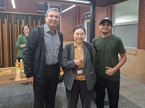 Dr Alok K. Kushwaha and Nisarg Patel with Dr Bing Yan